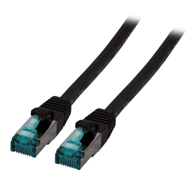 Patchkabel Cat6A 1,5m sw S/FTP RJ45 AWG27