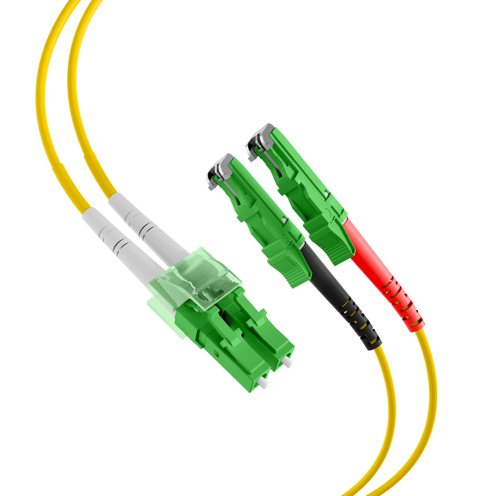 LWL-Patchkabel LC-D/E2000 APC SM OS2 2m ge