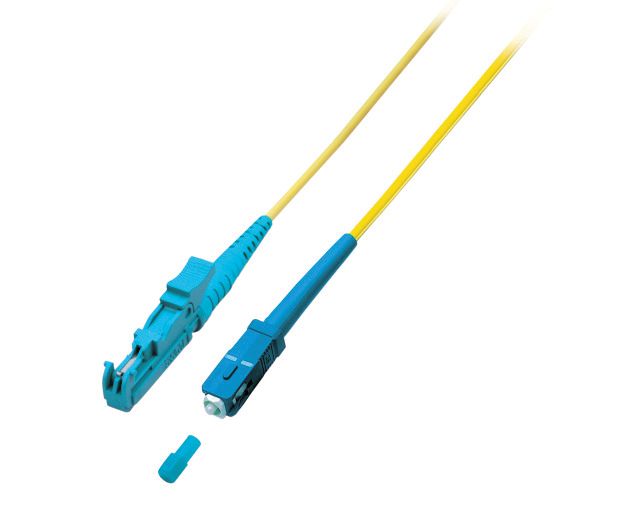 LWL-Patchkabel E2000/LC SM OS2 0,5m ge