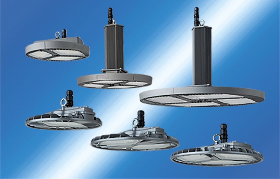 LED-Hallenleuchte 5000K TRIANO disc 123W 20000lm sym IP65 Mit Schutzabdeckung