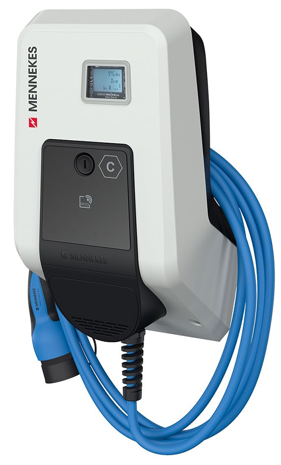 Wallbox 22kVA 3ph L7,5m 1f 22kW/Ladep IP44 259x474x220mm Wandmont Kst IK10