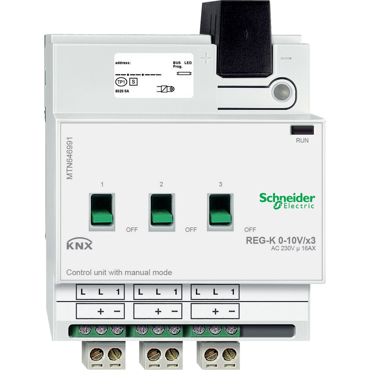 Lichtsteuergerät KNX REG 4TE 1-10V 3Ausg Schnittstelle 1-10 V