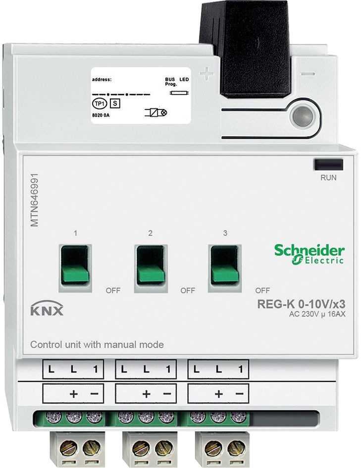 Lichtsteuergerät KNX REG 4TE 1-10V 3Ausg Schnittstelle 1-10 V