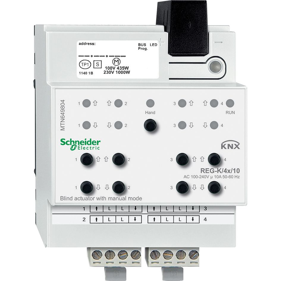 Jalousieaktor KNX REG 8f 10A Handbedien Vor Ort-/Handbedienung Funktion Schalten