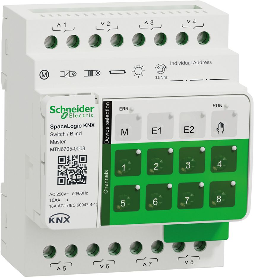 Jalousieaktor KNX REG 8f 16A Schalten Funktion Schalten