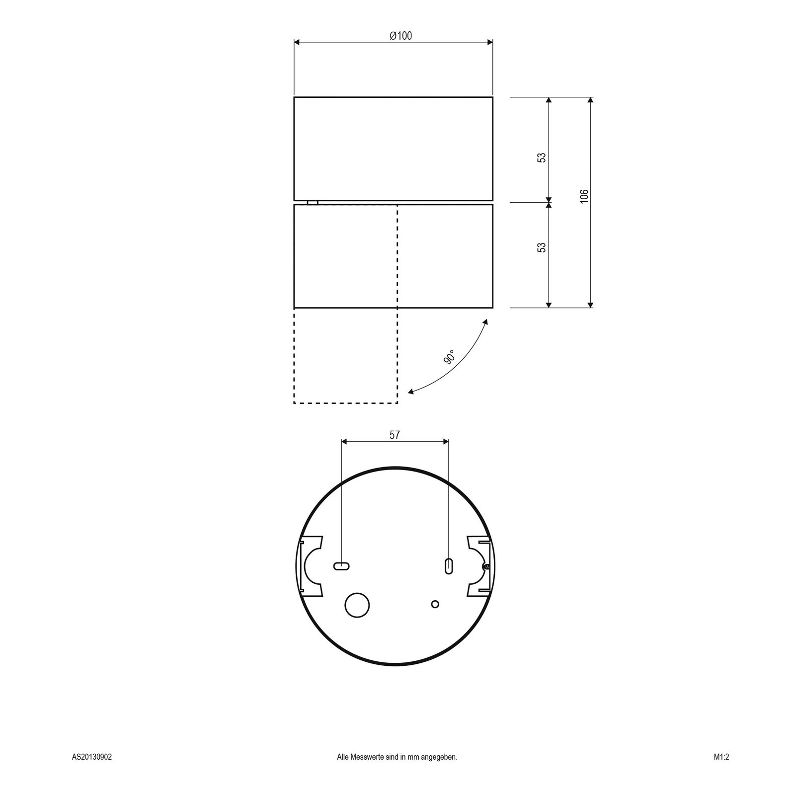 LED-Anbaustrahler 13W 3000K 1000lm Konv sw mt 1LED Alu IP20 RF:hochglänzend