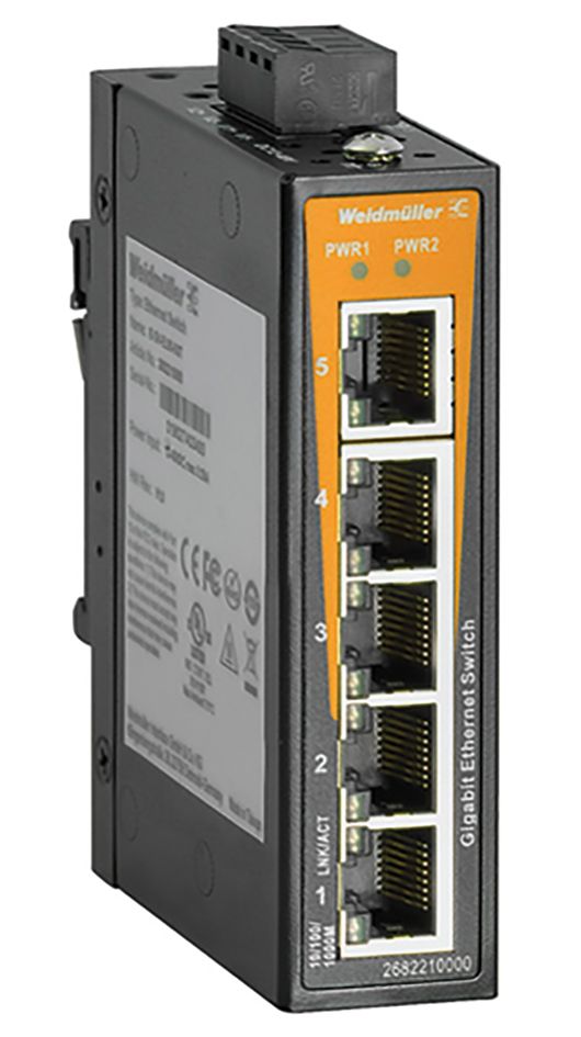 Switch Hutschiene 8x10/100/1000Mbps 2x100-1000Mbps/MiniGBIC Layer 2