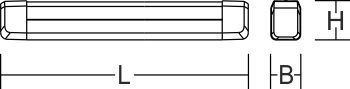 LED-Linienleuchte Baleva 9W 3000-4000K 1000lm ws Konv IP44 500x46x60mm