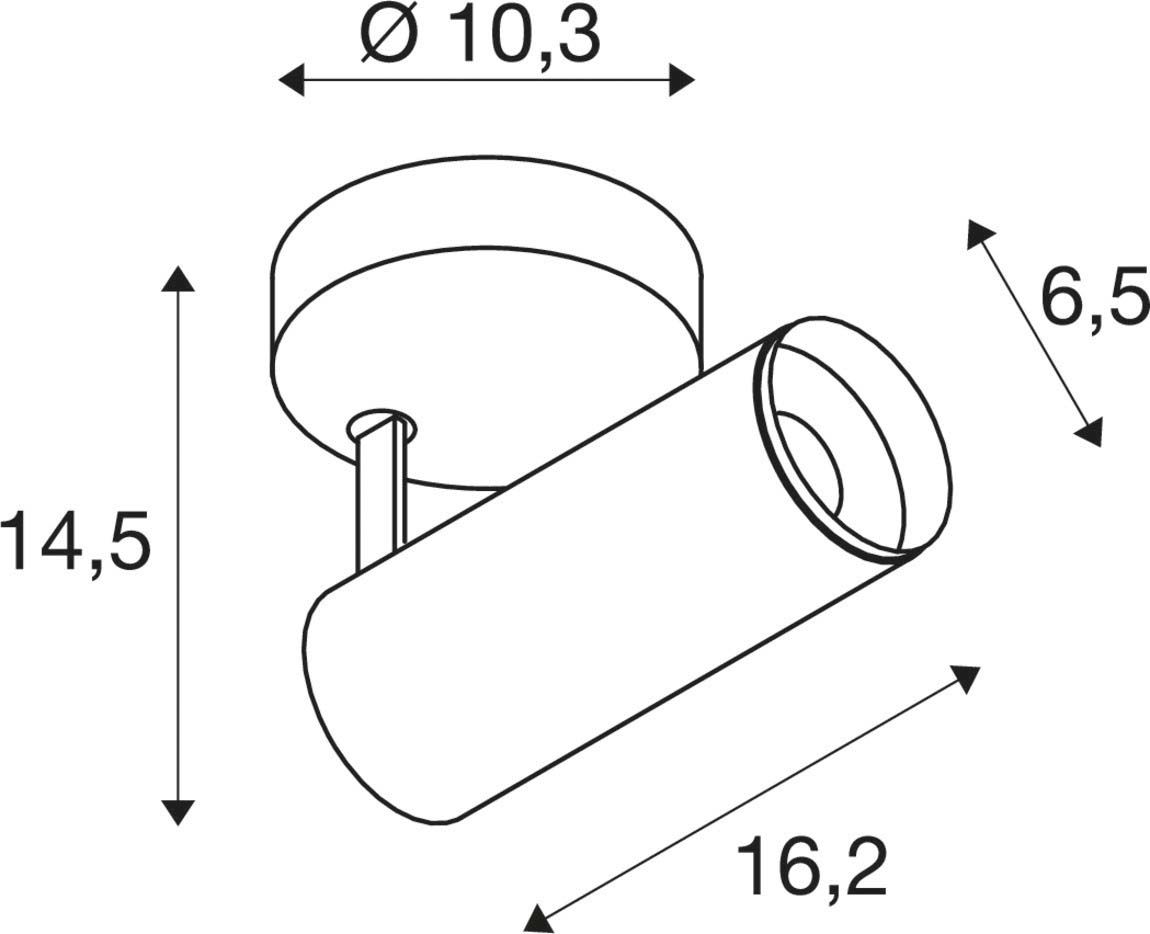 LED-Anbauleuchte NUMINOS 10,42W 2700K 985lm sw/ws Konv Dimmung Phasenabschnitt