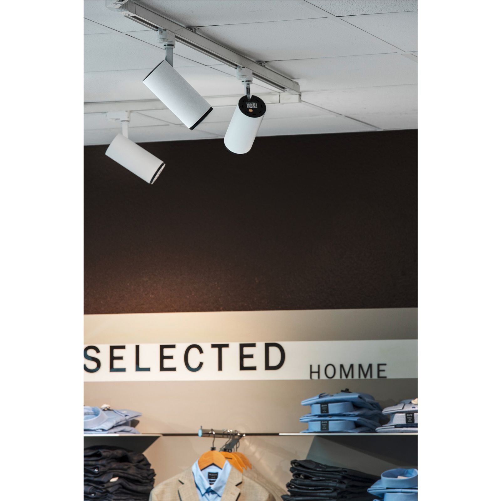 LED-Schienenstrahler 14W 3000K 1800lm Konv ws mt 1LED Alu IP20 RF:hochglänzend