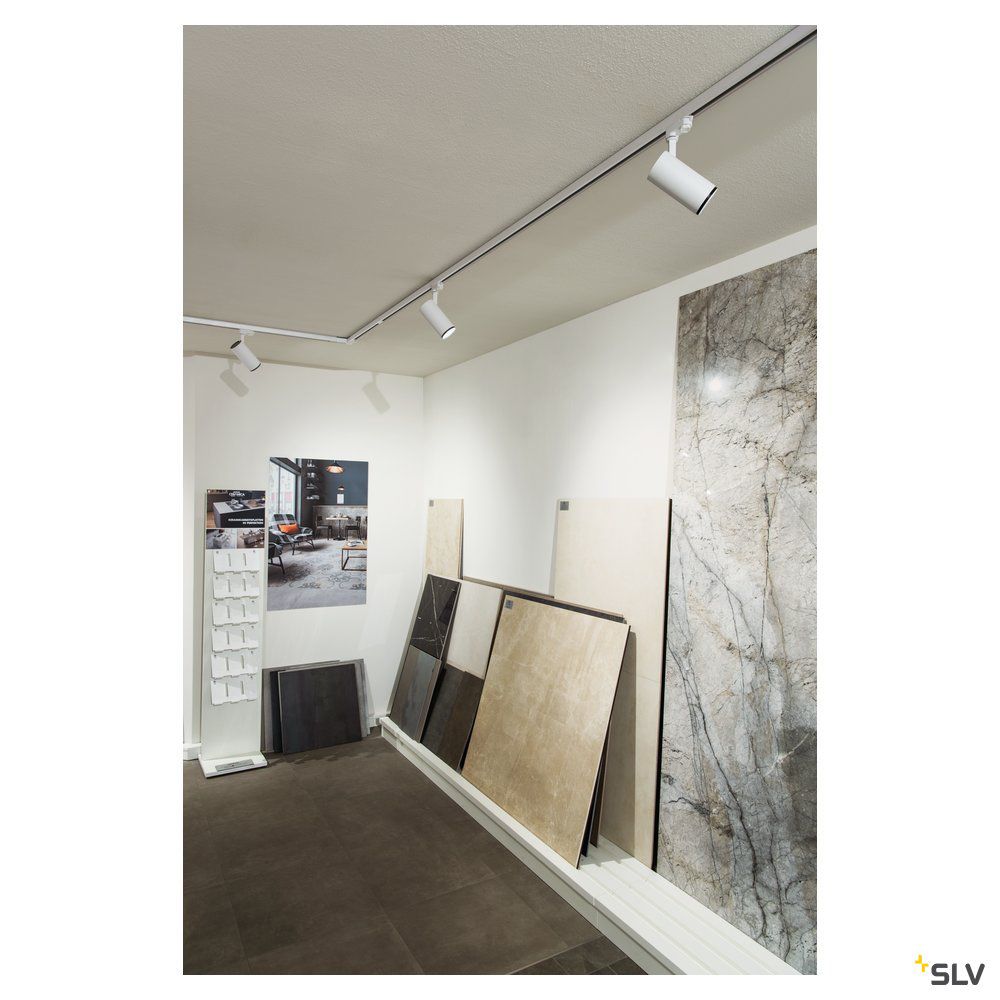 LED-Schienenstrahler 14W 3000K 1800lm Konv ws mt 1LED Alu IP20 RF:hochglänzend