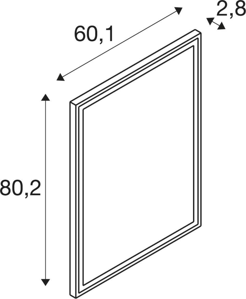 LED-Badleuchte 25W 3000-6500K 1290lm si Konv IP44 601x802x28mm