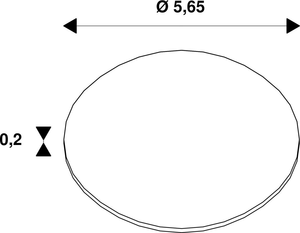 Abblendung ws sym direkt Kst Ø56,5x2mm
