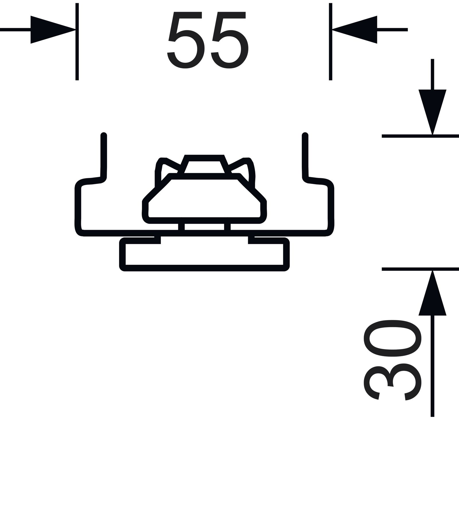 Blindabd ws ST L1532mm B55mm H30mm