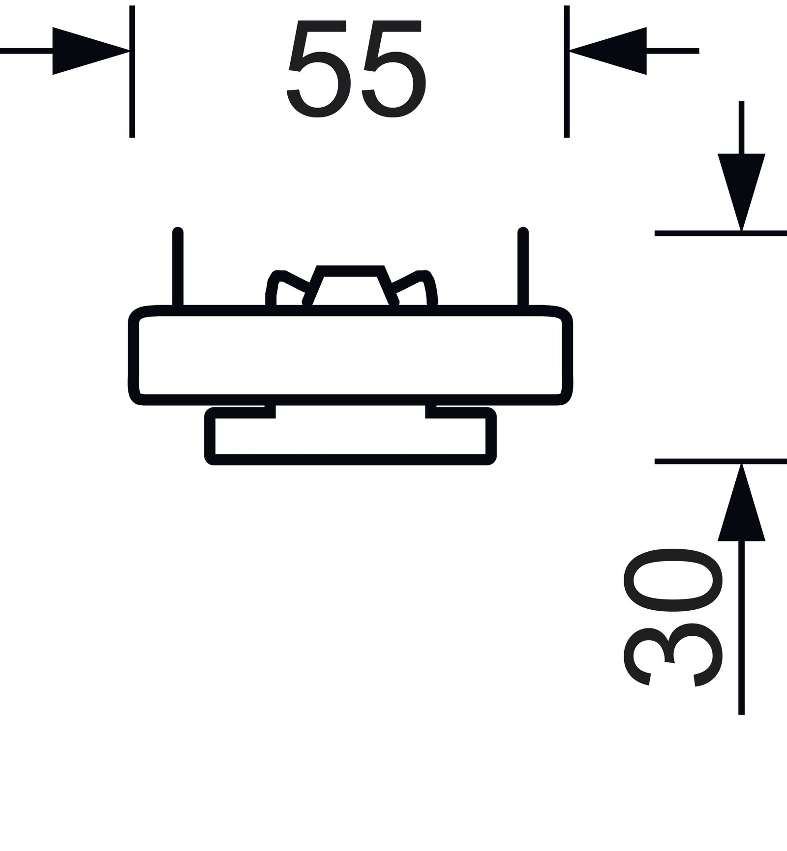 Blindabd ws ST L2303mm B55mm H20mm