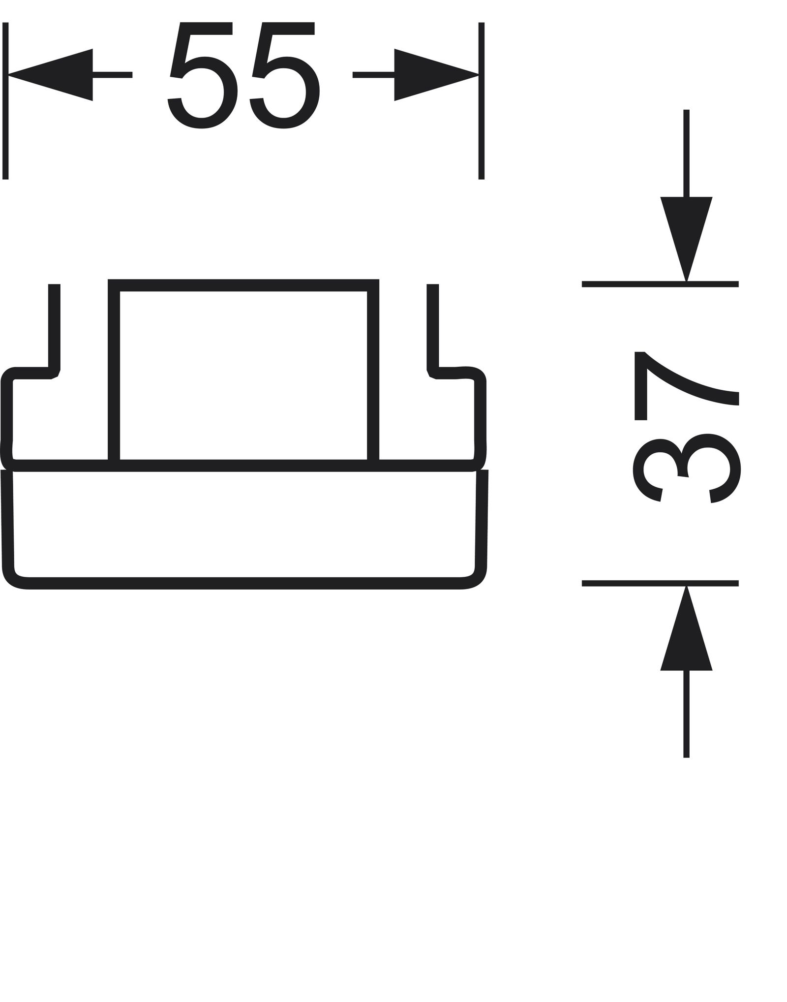 LED-Geräteträger 26W 6500K 4245lm 1LED Konv elektr.Trafo IP20 si 55x1531x37mm