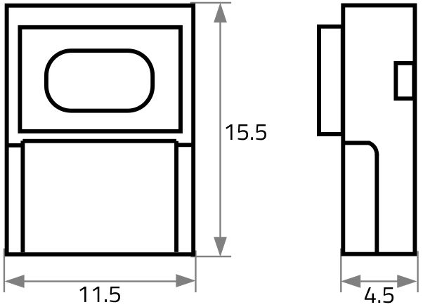 End-Einspeisung VARDAflex tra 15,5mm transp