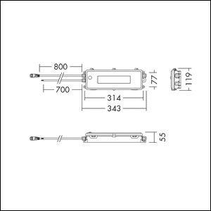 Notlichtbaustein 4W 3h Dauer/Bereitsch LED 220-240V Kl:I