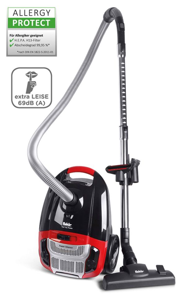Bodenstaubsauger 700W 69dB sw/rt 4,6kg 3l Hygienefilter 9m