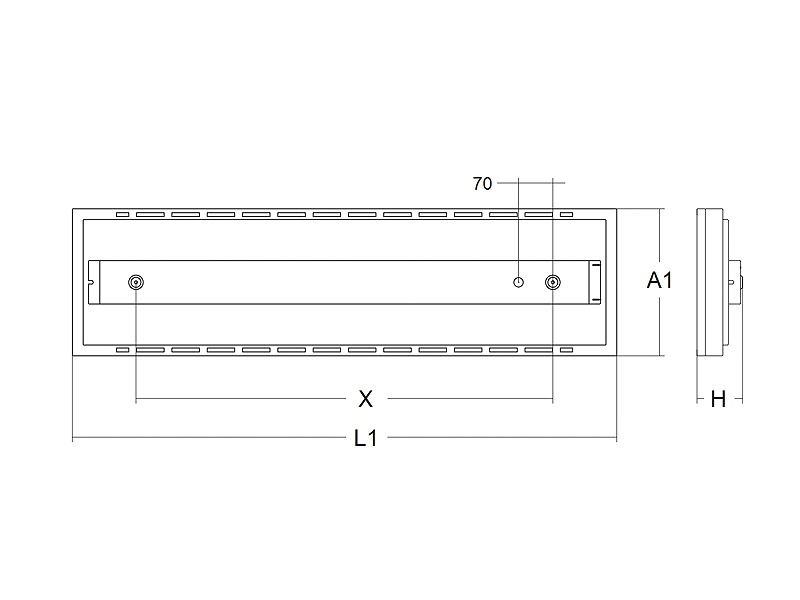 LED-Deckenanbauleuchte 36W 4000K 3650lm ws Konv IP40 1110x300x93mm