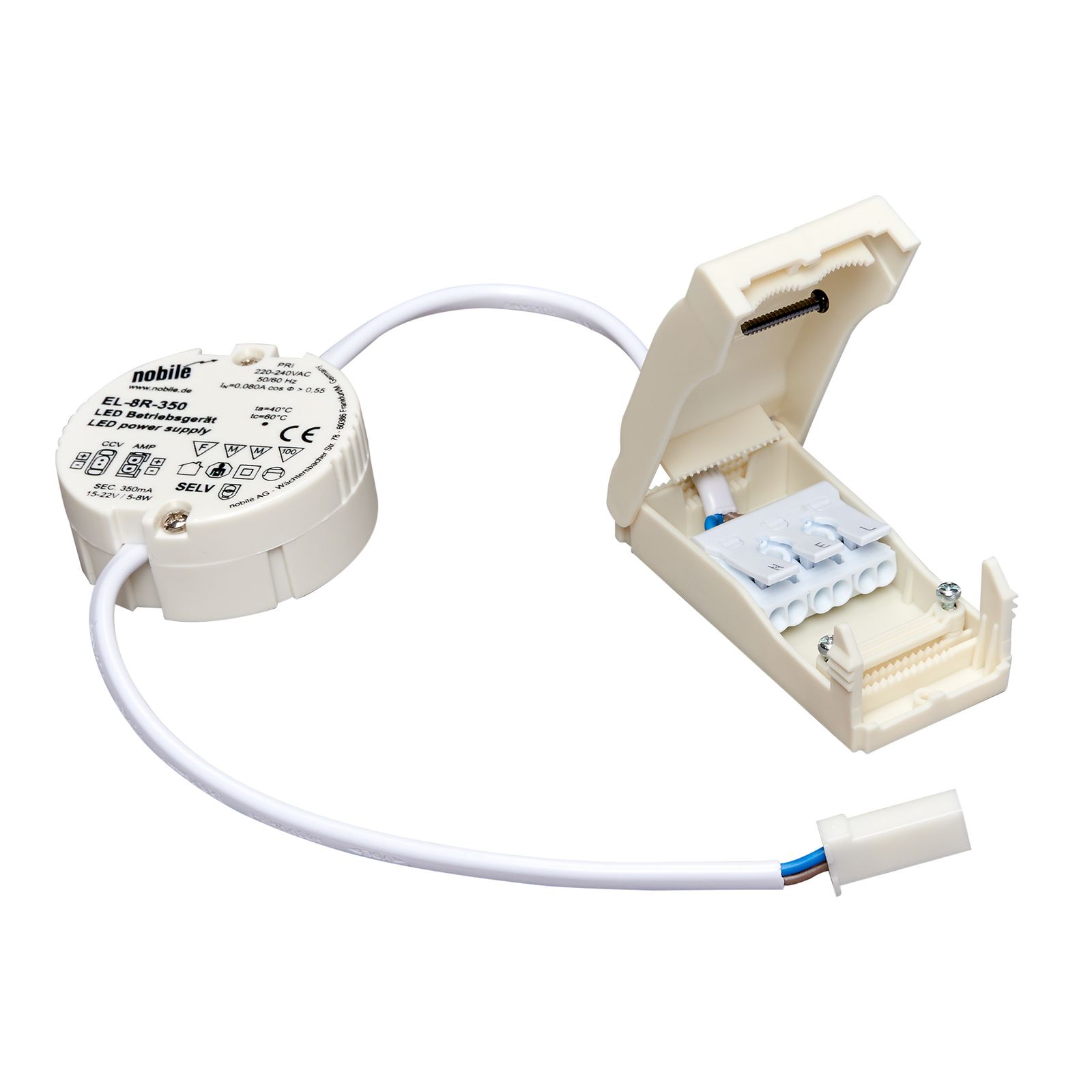 LED-Trafo 5-8W 350mA 15-22V IP20 Kstgeh dyn