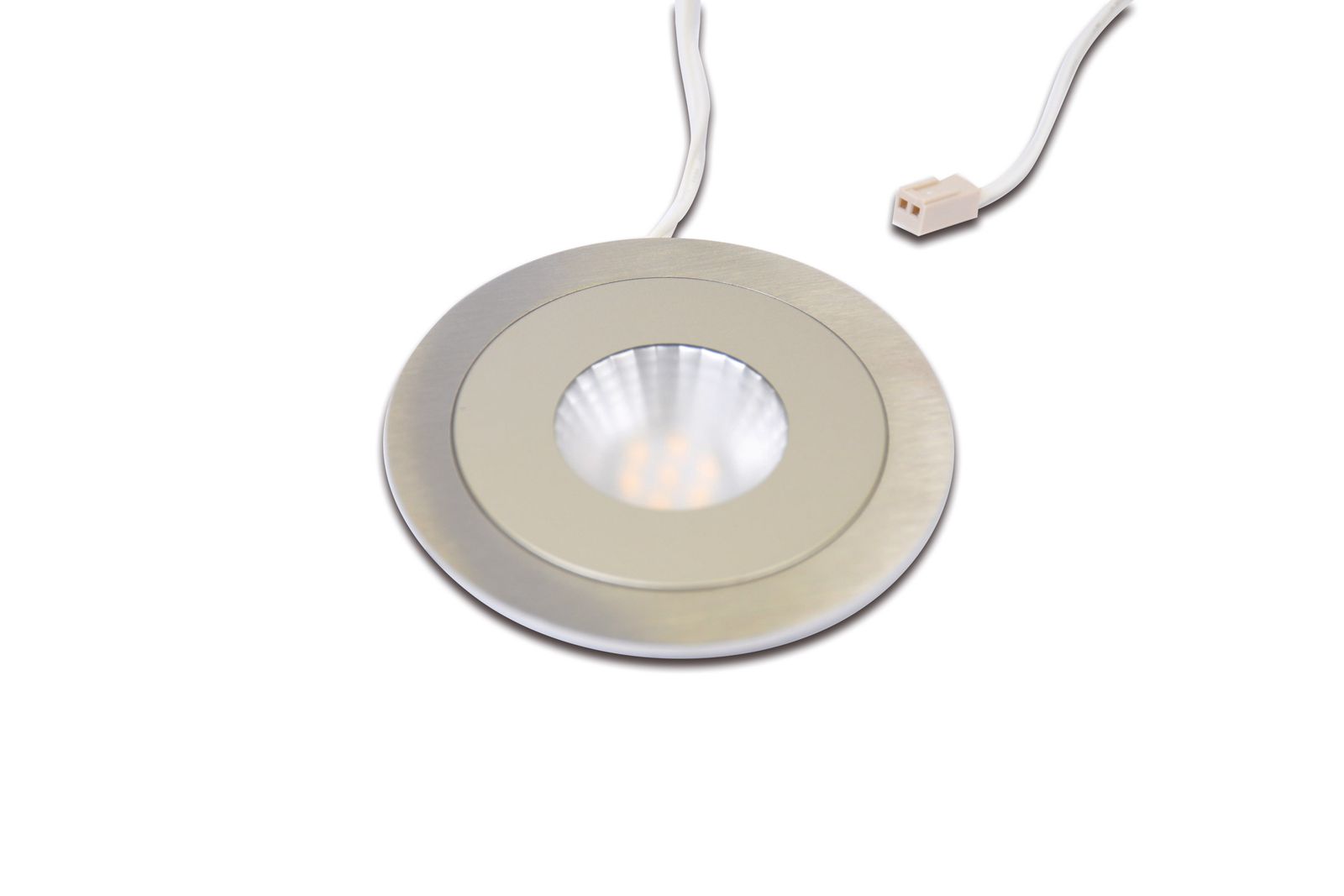 LED-Einbaustrahler 4W 3000K 300lm Konv sw 1LED Alu IP20 gebürstet RF:matt