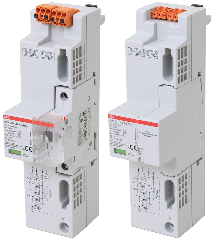 Kombi-Ableiter Sammelsch TN TN-C-S TN-S TT 400VAC 4p Netzform TN 3TE 1,6kV