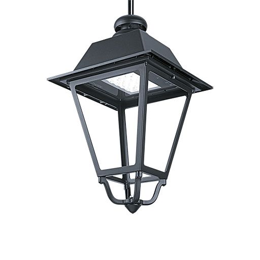 LED-Straßenleuchte 27,5W Stahldr 2700K 2425lm sw EVG Alu Gl_tr IP66 II