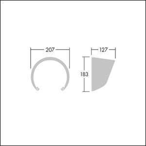 Abblendung gr CONTRAST Kst Ø207x127mm