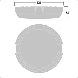 LED-Kunststoffleuchte Katona 22,1W 4000K 2150lm ws Konv Dimmung DALI IP65