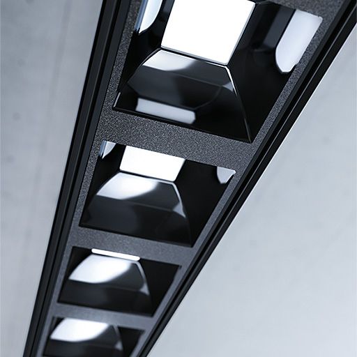 LED-Leuchteneinsatz 52,5W 3000K 1LED Konv IP20 sw elektr.Trafo 40x2000x56mm