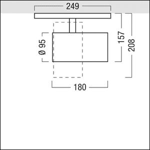 LED-Schienenstrahler 26,5 VIVO II 3000K 2500lm ws 1LED Alu IP20 mt engstrahlend