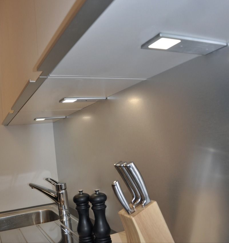 LED-Unterbauleuchtenset 3x3W 3000K alu Konv