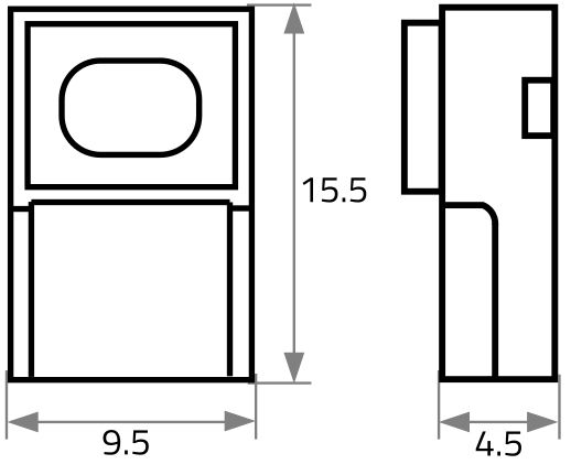 End-Einspeisung VARDAflex tra 2x0,5qmm transp 15,5mm