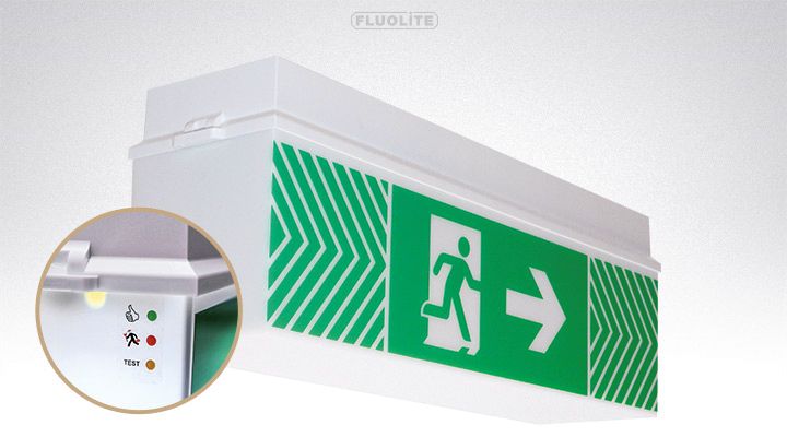 LED-Sicherheitsleuchte FL 2 LED 5W 120lm IP54 1LED Wandanbau/Deckenanbau 18m