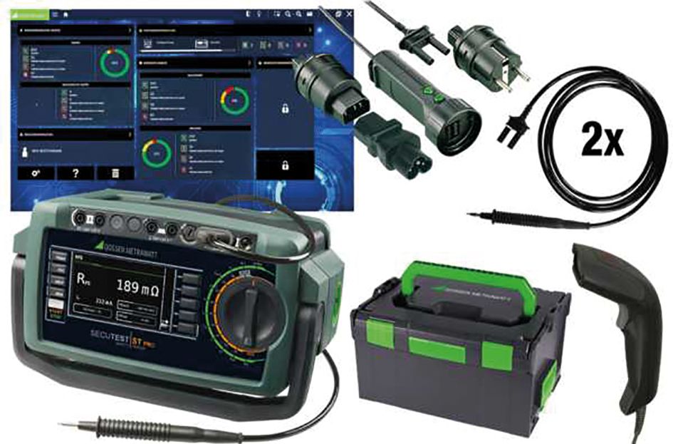 Gerätetester digi Grenzwert 1-300MOhm 1-27Ohm Schutzleiterstrom