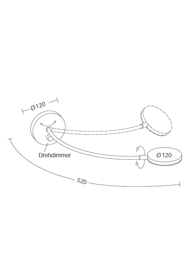 LED-Wandanbauleuchte FLEX 12W 2700K Konv 1130lm pt IP20