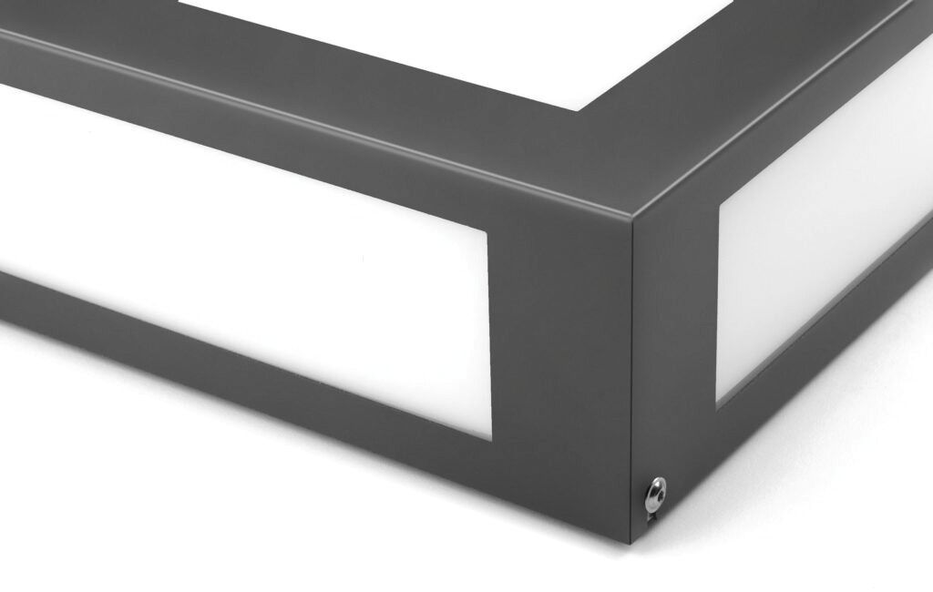 LED-Wandanbauleuchte AquaLegendo 12W BWM 3000K 465lm anth Konv IP44 95x280x280mm