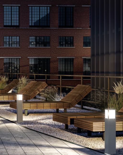 Pollerleuchte 15W E27 anth Alu Gl_opal HV IP54 BWM