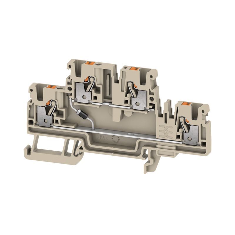 Bauelement-Reihenklemme 0,5-2,5qmm bg 2Etagen 1A APL_erf. Federzugans