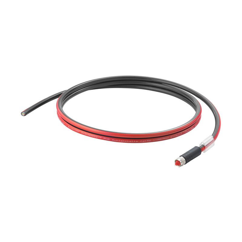 Patchkabel Cat5E SF/UTP IP67 7,5m sw M8 fr.Ende Geeignet für Schleppketten 22qmm