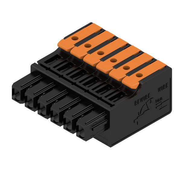 Kabelsteckverbinder LP Buchse 6p 1re Steckklemm 0,5-2,5qmm Zinn Rundkabel