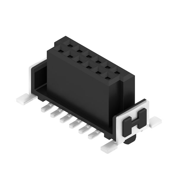 Platinenstecker Buchse 12 sw 1re 1,27mm Ni SMD 12p frei