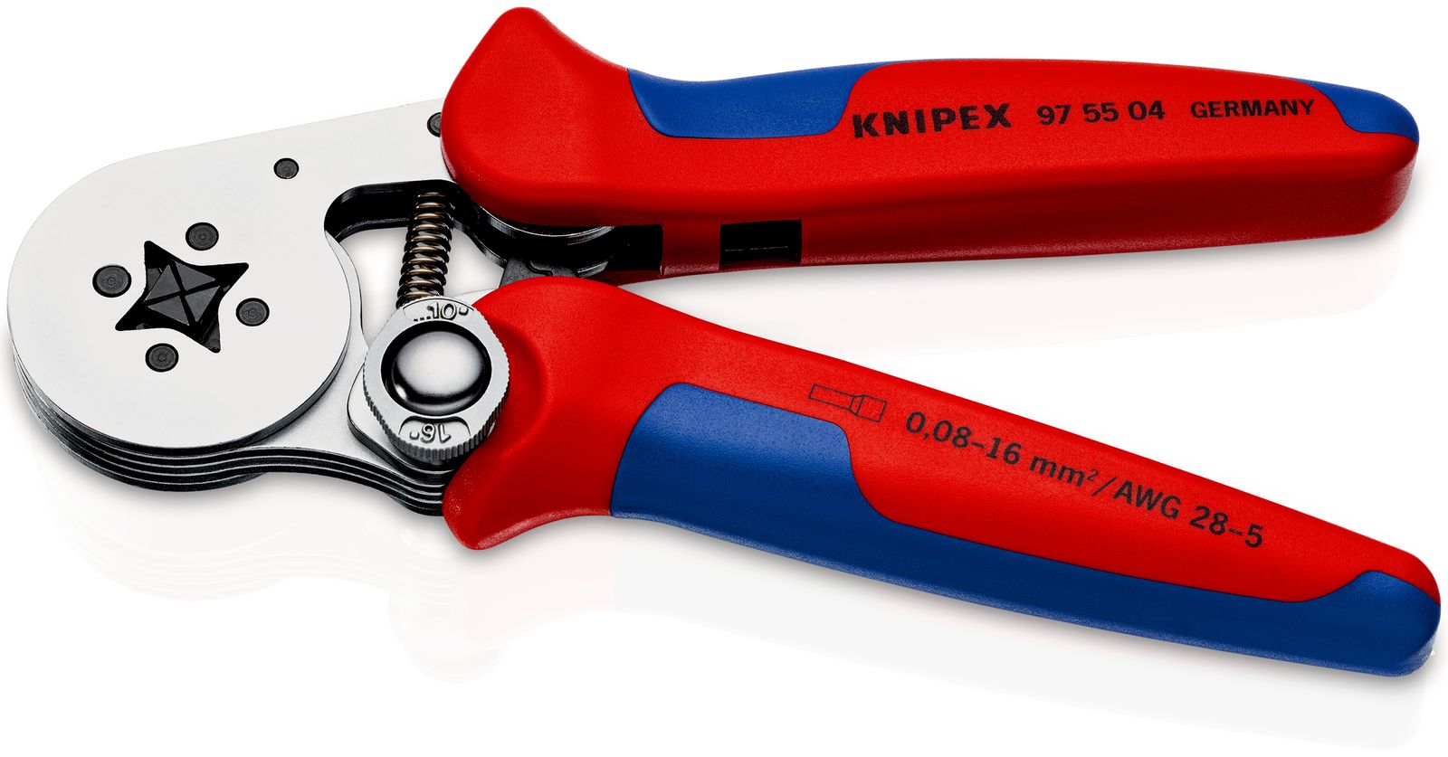 Presszange mech 180mm versch.Eins 0,08-16qmm AWG28-6