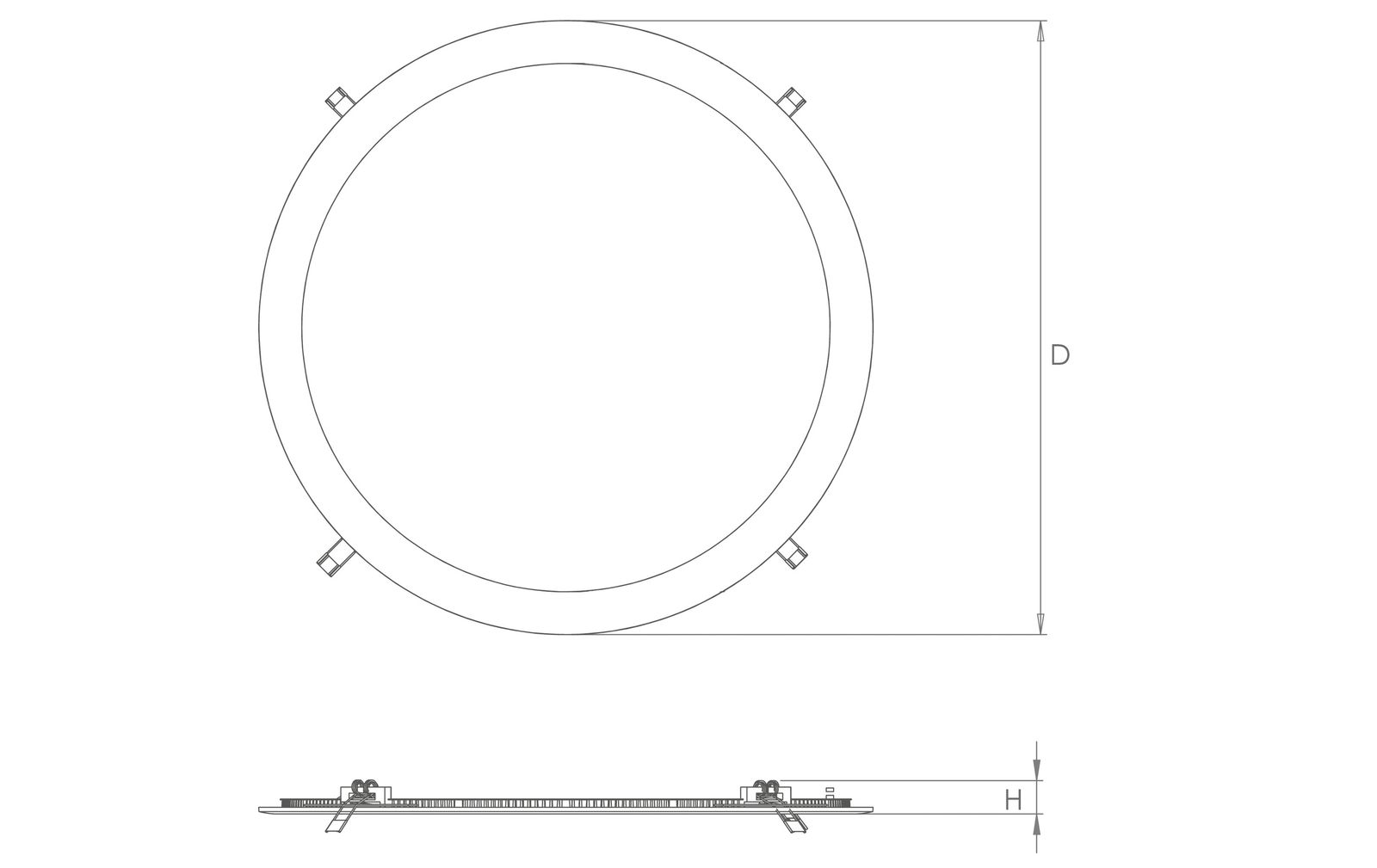 LED-Panel Ø190mm SENSE 6W 4000K 660lm ws Konv Dimmung DALI IP40