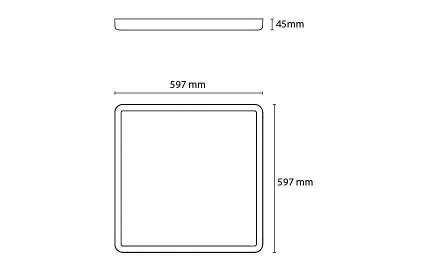 LED-Panel 597x597mm SENSE 28W 3000K ws 3640lm Konv Dimmung DALI IP20