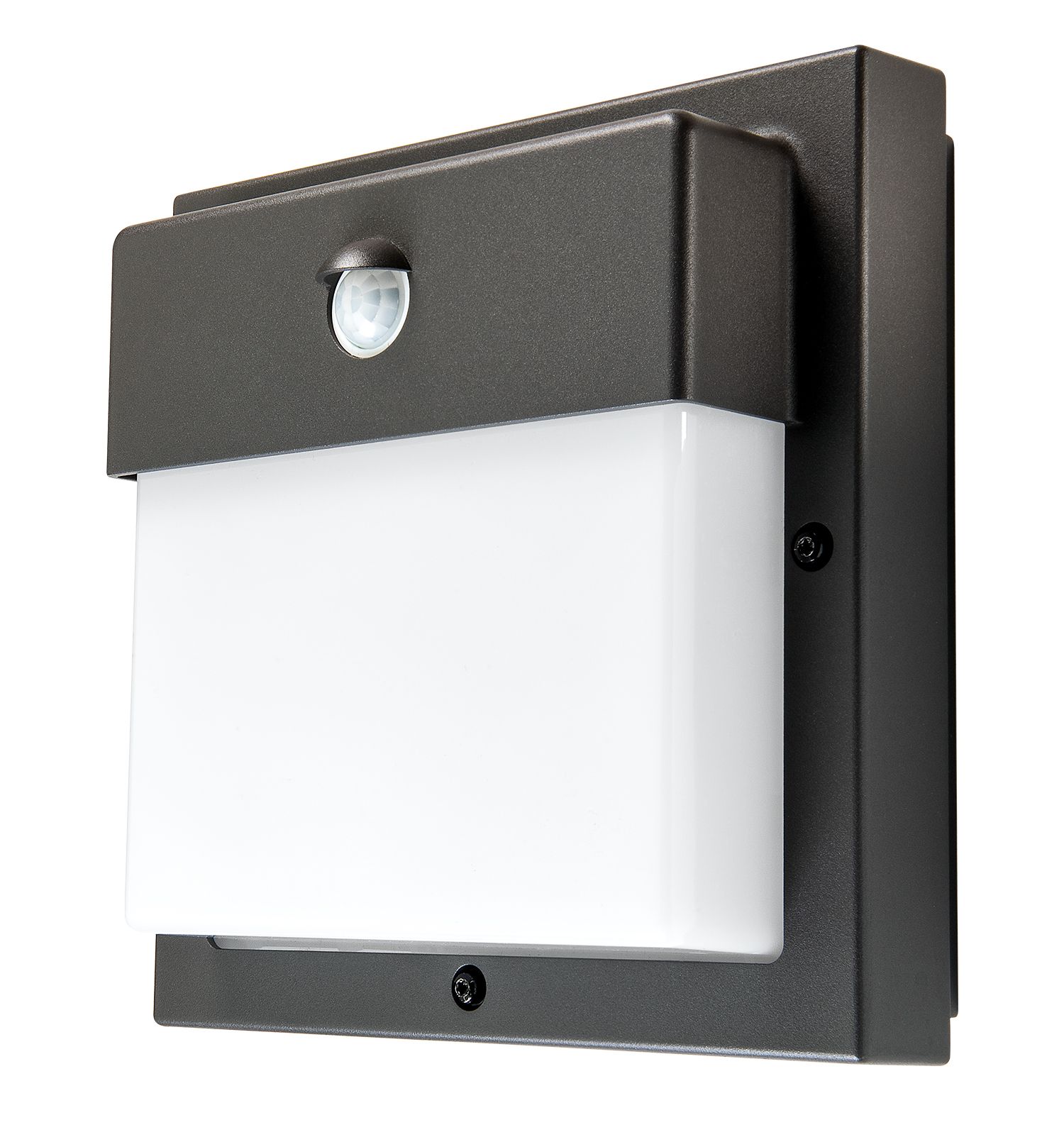 LED-Sensorleuchte BASSI 15W graphit IP44 E27 BWM 240x240x110mm