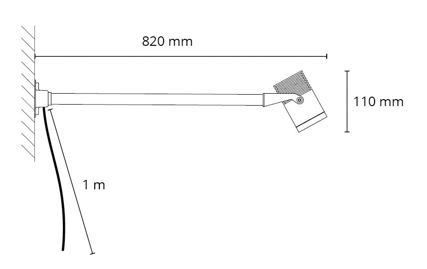 LED-Anbaustrahler 12W HOVDEN SIGN 3000K 1120lm Konv 1LED Alu IP67 ws mt