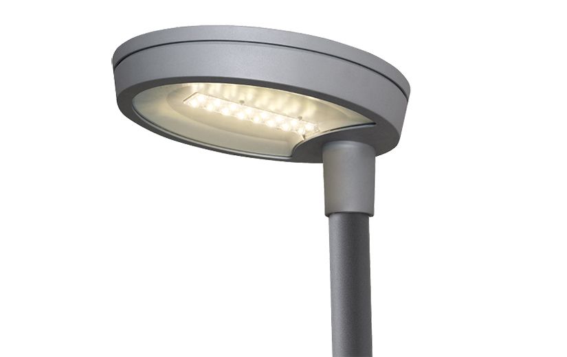 LED-Aufsatzleuchte 43W CIRCLED 48mm gr 3000K 5230lm elektr.Trafo Alu Gl_tr IP66