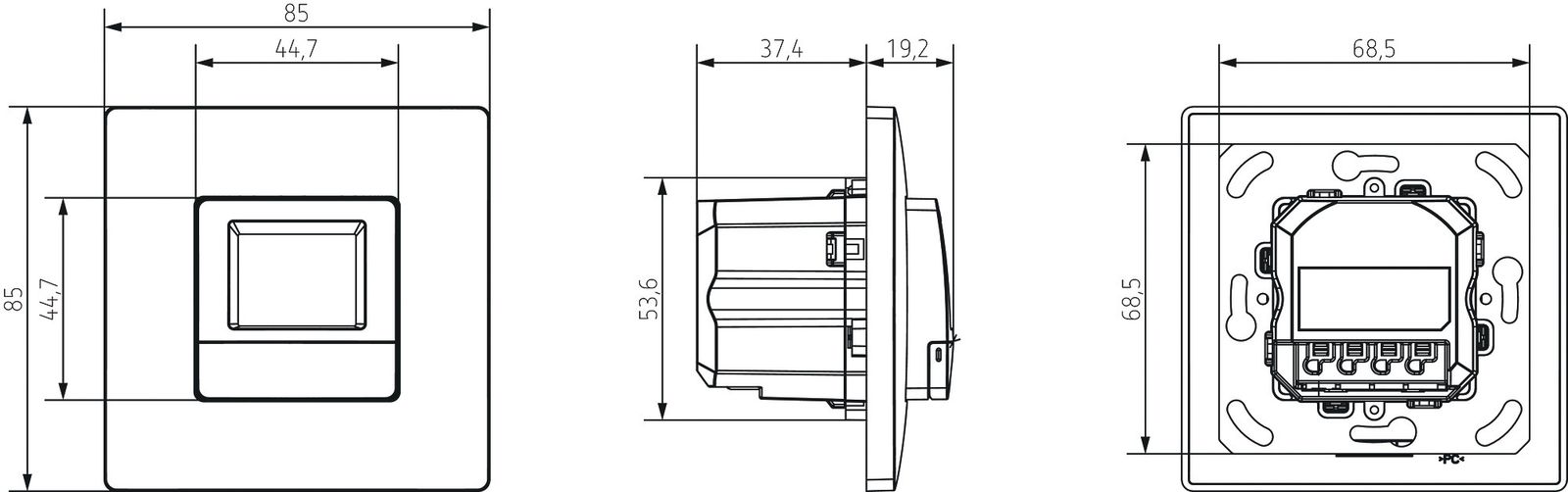 Zeitschalter elektronisch UP 0,016min 2300W ws glz Zufallsgenerator 52560h